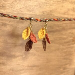 Leaf Cluster Dangle Earrings