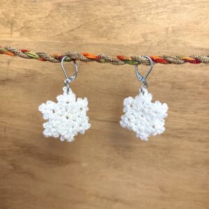 Beaded Snowflake Earrings