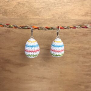 Striped Easter Egg Earrings