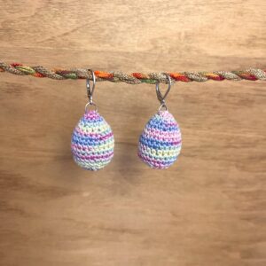 Tye Dye Easter Egg Earrings