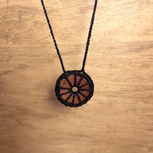 Red Goldstone Donut Necklace